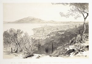 Vue depuis la colline du château, en direction du mont Skopo, Zante, 1863 - Edward Lear