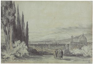 Vue de Florence avec le Duomo au loin, 1839
