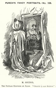 Caricature de Punch : Charles Gounod, compositeur français - Edward Linley (after) Sambourne