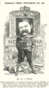 Caricature de Punch : Henry James Byron, dramaturge anglais