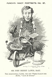 Caricature de Punch : John Bennet Lawes, entrepreneur et scientifique agricole anglais (gravure)