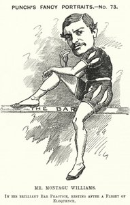 Caricature de Punch : Montagu Williams
