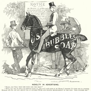 Caricature de Punch : Nouveauté dans la publicité - Edward Linley (after) Sambourne