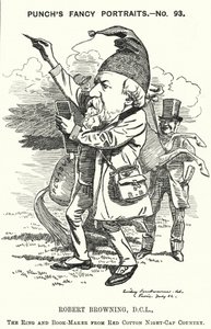 Caricature de Punch : Robert Browning