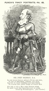 Caricature de Punch : Sir John Gilbert, artiste anglais
