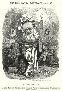 Caricature de Punch : Wilkie Collins, romancier, dramaturge et nouvelliste anglais (gravure)