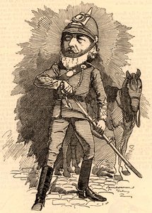 Frederick Lord Leighton en uniforme militaire - Edward Linley Sambourne