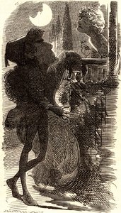 Henry Irving dans la scène du balcon de "Roméo et Juliette" - Edward Linley Sambourne