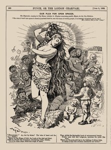 Notre plaidoyer pour des espaces ouverts. Punch, juin 1883, 1883 - Edward Linley Sambourne