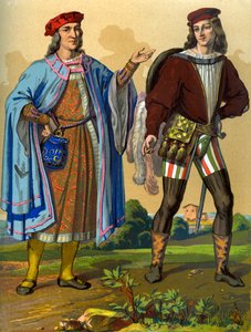 Un courtisan anglais de 1450 et un gentleman anglais de 1500, 1849