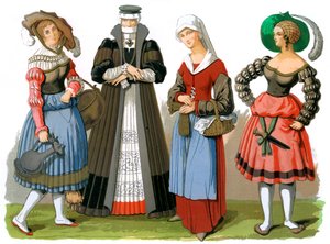 Costumes suisses, 15e-16e siècle, 1849