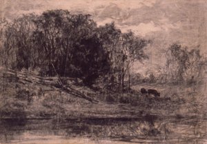 Vaches dans la forêt - Edward Mitchell Bannister