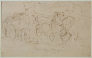 Cheval et charrette (#9), vers 1880 - Edward Mitchell Bannister