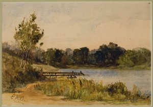 Paysage avec quai et eau (#37), c. 1880
