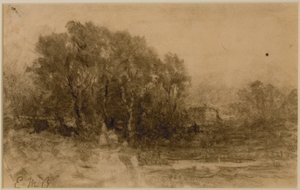 Paysage avec bois, vers 1880