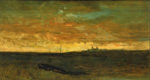 Scène de coucher de soleil