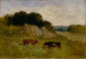 Sans titre (paysage avec deux vaches) - Edward Mitchell Bannister