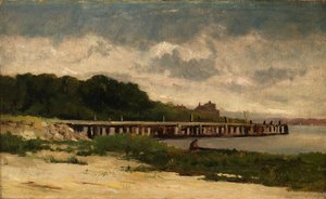 Paysage sans titre avec jetée