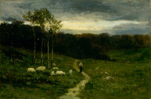 Femme marchant sur un chemin - Edward Mitchell Bannister