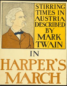 Mark Twain dans le numéro de mars 1898 de Harper