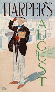 Affiche publicitaire pour Harpers New Monthly Magazine, août 1893