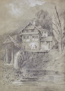 Paysage avec moulin à eau - Edward Pretty
