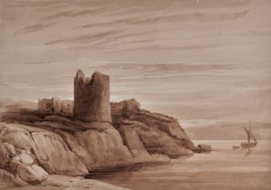 Paysage avec tour - Edward Pretty