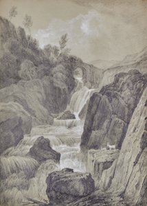 Paysage avec cascades