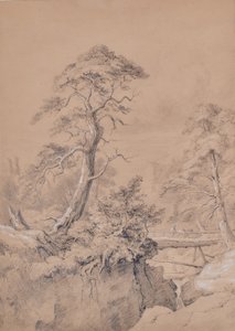 Paysage avec pont en bois - Edward Pretty