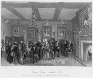 Salle du Conseil, Vintners Hall. Le shérif vigneron recevant les félicitations de sa compagnie - Edward Radclyffe