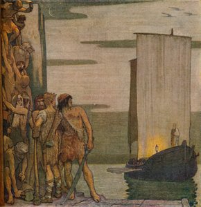 Le Débarquement de Saint Patrick en Irlande, vers 1912, 1914 - Edward Reginald Frampton
