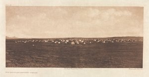 Portfolio VI, Planche 192: Campement de la danse du soleil--Piegan - Edward S. Curtis