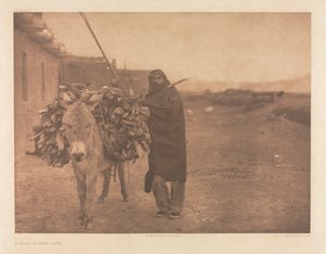 Portfolio XVII, planche 608 : Un chargement de combustible - Zuñi - Edward S. Curtis