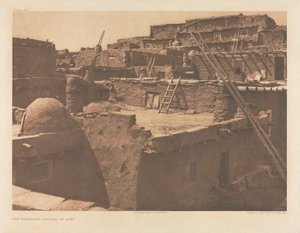 Portfolio XVII, planche 609 : Les maisons en terrasses de Zuñi - Edward S. Curtis