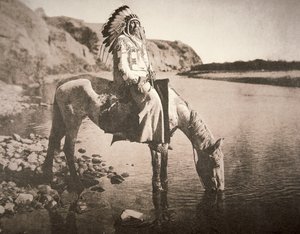 Un chef de la tribu des Pieds-Noirs, c.1907