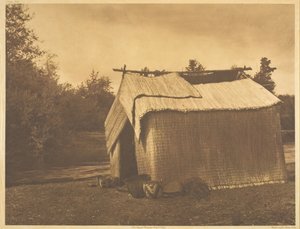 Une maison de nattes - Skokomish - Edward Sheriff Curtis
