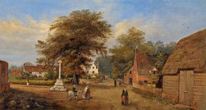 Village de Hempsted, Gloucestershire, vers 1880