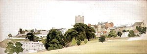 Vue du château de Richmond, Yorkshire, c.1860