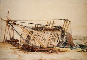 Une brigantine échouée