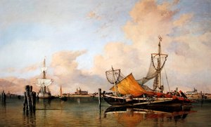 Soir avant le mauvais temps sur la lagune, Venise