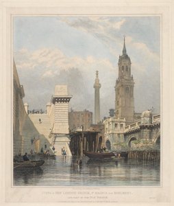 Marches du nouveau London Bridge, Saint-Magnus, le Monument et une partie de l