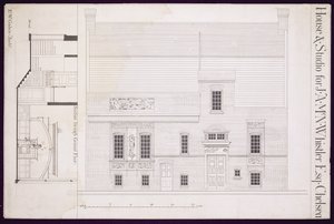 Design pour maison et studio pour J.A.M. Whistler Esq, Chelsea, c.1877-78