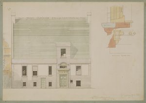 Élévation de la façade de la maison pour J.A.M. Whistler Esq, Tite Street, Chelsea, 1877