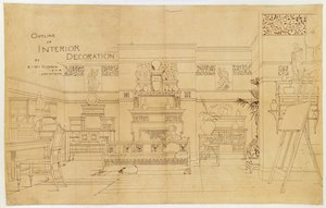 Esquisse de décoration intérieure