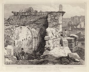 Ruines de la chapelle Saint-Thomas sur le vieux pont de Londres