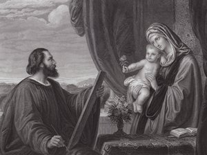 Saint Luc et la Vierge - Edward von Steinle
