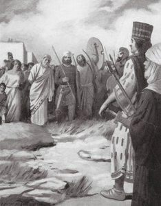 Crésus conduit devant Cyrus lors de la prise de Sardes - Edwin A. Morrow