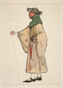 Un citoyen, croquis de costume pour Henry Irving