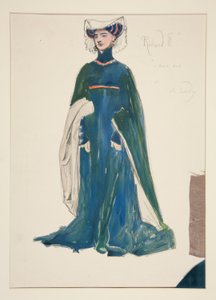 Une dame, croquis de costume pour Henry Irving