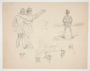 Études de figures masculines variées - Edwin Austin Abbey
